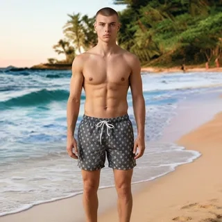 TRAJE DE BAÑO HOMBRE FORRO MALLA. PANTALON CORTO 9001 - 1