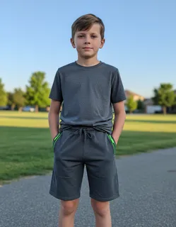 SHORT ALGODON DEPORTIVO NIÑOS BOLSILLOS CIERRE 753 - 1