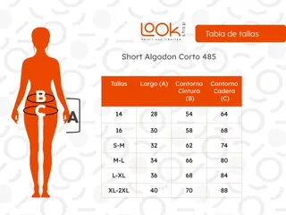 SHORT ALGODON CORTO. TIPO CALZA, MUJER. GYM. COLEGIO. 485 - 4