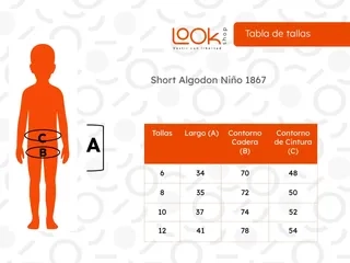 SHORT COLEGIO ALGODON, NIÑOS Y NIÑAS, JUVENIL, ADULTO 1867 - 4