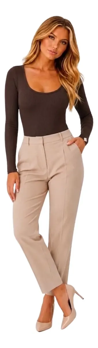 BODY MUJER MANGA LARGA AJUSTABLE MODELADOR. ACANALADO 667 - 3