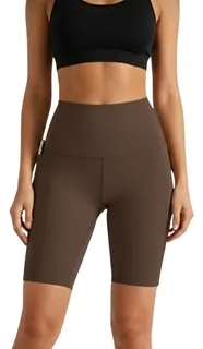 CALZA CORTA MUJER, SHORT DEPORTIVO TIRO ALTO, BOLSILLOS 0358 - 1