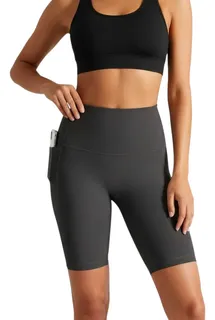 CALZA CORTA MUJER, SHORT DEPORTIVO TIRO ALTO, BOLSILLOS 0358 - 1