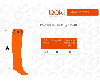 POLAINA LANA INVIERNO ABRIGADORAS MUJER NIÑAS COLORES 2548 - 4