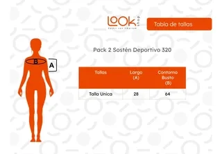 PACK 2 SOSTEN DEPORTIVO ELASTICADO MUJER. PETO SUJETADOR 320 - 2