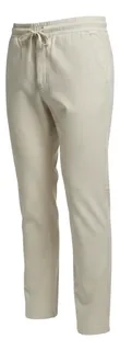 PANTALON LINO HOMBRE, CORTE RECTO, PRETINA ELASTICADA 7141 - 4