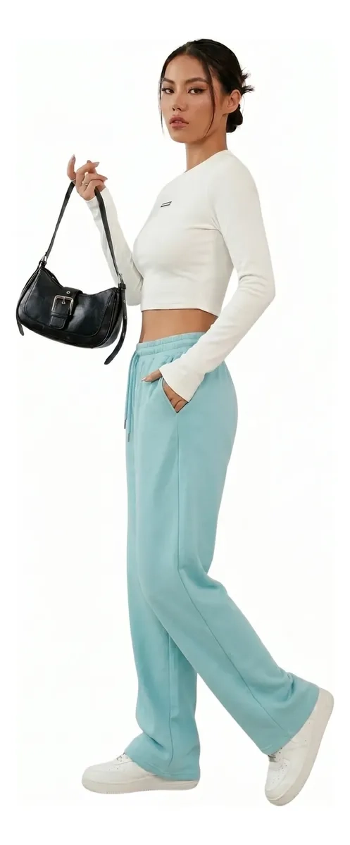 PANTALON JOGGER BUZO MUJER ALGODON FORRO POLAR 138 - 4