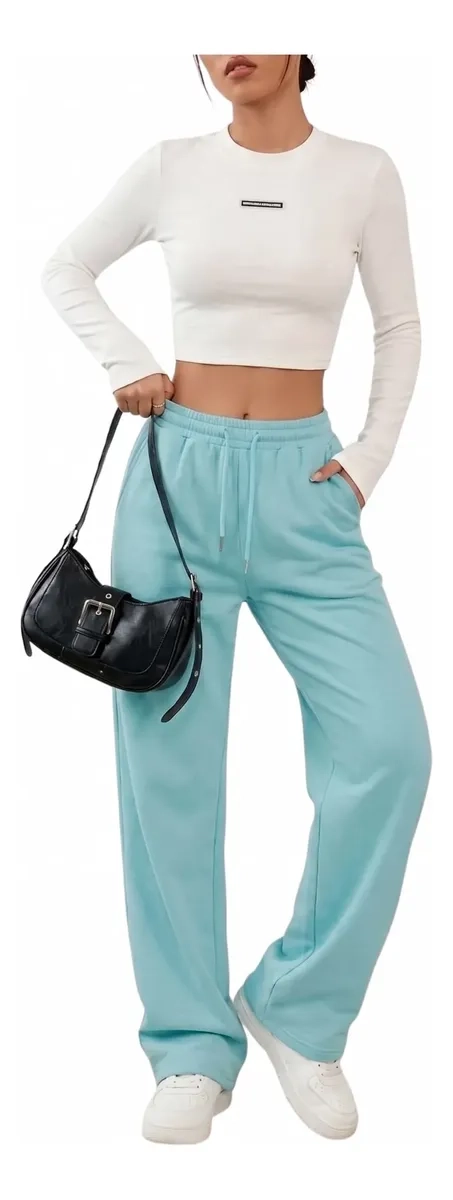 PANTALON JOGGER BUZO MUJER ALGODON FORRO POLAR 138 - 3