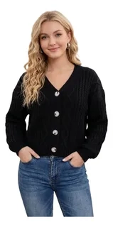 SWEATER MUJER MANGA GLOBO ACANALADO. COLORES. VARIEDADES 7027 - 1