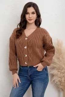SWEATER MUJER MANGA GLOBO ACANALADO. COLORES. VARIEDADES 7027 - 2