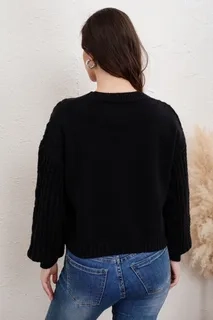 SWEATER MUJER MANGA GLOBO ACANALADO. COLORES. VARIEDADES 7027 - 5