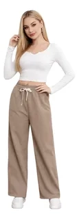 PANTALON MUJER RECTO TIRO ALTO. WIDE. COLORES 115 - 1
