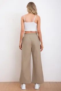 PANTALON MUJER RECTO TIRO ALTO. WIDE. COLORES 115 - 4