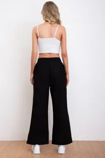 PANTALON MUJER RECTO TIRO ALTO. WIDE. COLORES 115 - 4