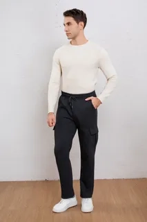 PANTALON BUZO RECTO CARGO HOMBRE INVIERNO. JOGGER JUVENIL. 7159 - 2