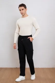 PANTALON BUZO RECTO CARGO HOMBRE INVIERNO. JOGGER JUVENIL. 7159 - 3
