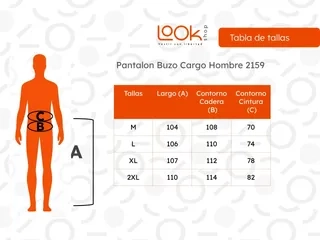 PANTALON BUZO RECTO CARGO HOMBRE INVIERNO. JOGGER JUVENIL. 7159 - 7