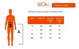 PANTALON BUZO RECTO CARGO HOMBRE INVIERNO. JOGGER JUVENIL. 7159 - 7