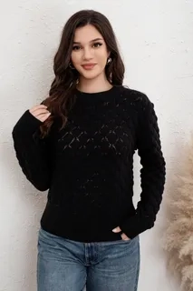 SWEATER MUJER TEJIDO PREMIUM, CUELLO REDONDO, LANA 7021 - 3