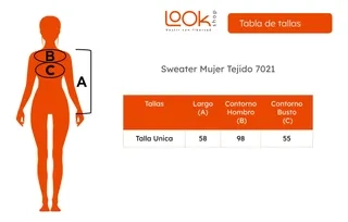 SWEATER MUJER TEJIDO PREMIUM, CUELLO REDONDO, LANA 7021 - 6