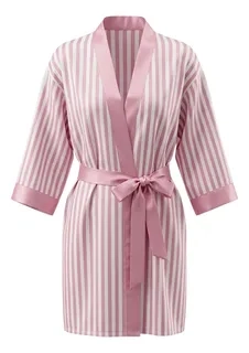 CONJUNTO MUJER BATA Y CAMISA DE DORMIR SEDA SATEN PREMIUM 188 - 5