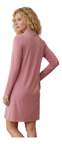 CAMISA DE DORMIR MUJER ELEGANTE RIBETES. CALIDAD PREMIUM 5316 - 3
