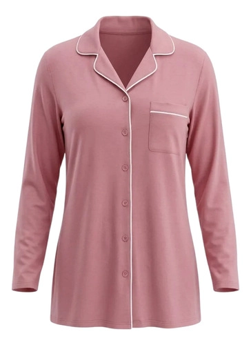 CAMISA DE DORMIR MUJER ELEGANTE RIBETES. CALIDAD PREMIUM 5316 - 4
