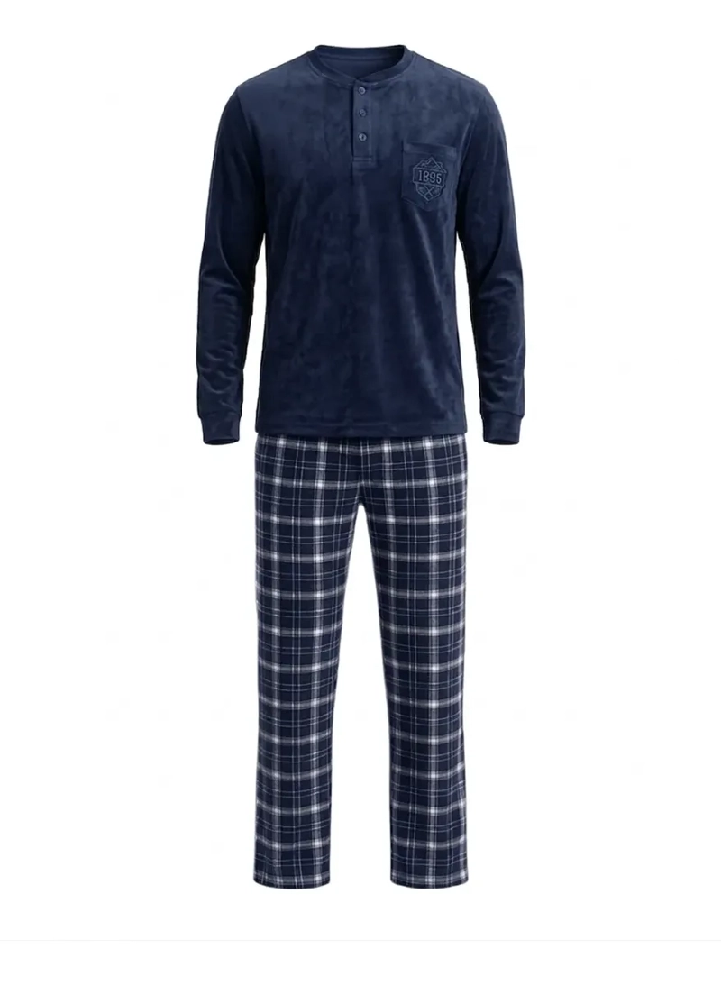 PIJAMA HOMBRE MICROPOLAR INVIERNO TERMICO 2 PIEZAS 5385 - 5