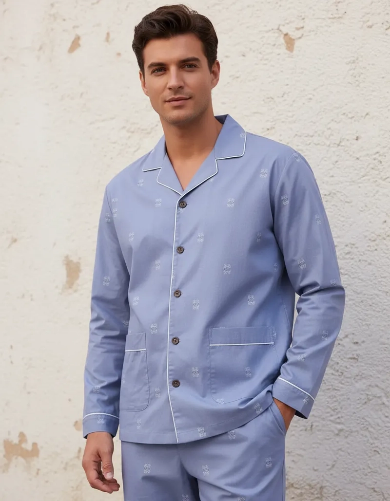 PIJAMA HOMBRE TALLAS GRANDES ALGODON PREMIUM. REGALO A PAPA 612 - 1