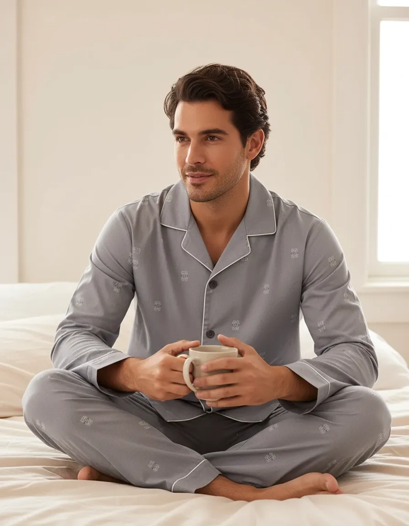PIJAMA HOMBRE TALLAS GRANDES ALGODON PREMIUM. REGALO A PAPA 612 - 1