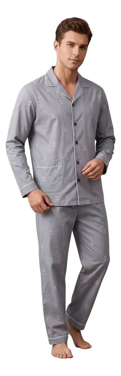 PIJAMA HOMBRE TALLAS GRANDES ALGODON PREMIUM. REGALO A PAPA 612 - 2