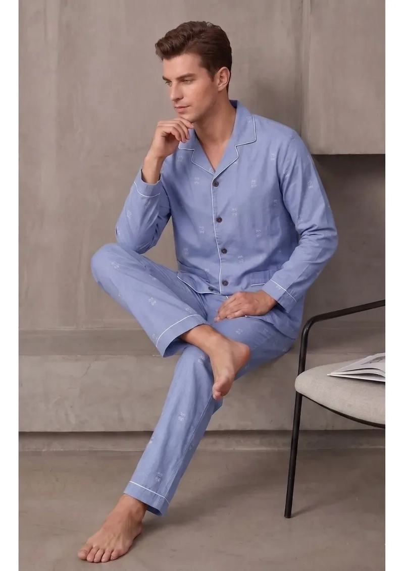 PIJAMA HOMBRE TALLAS GRANDES ALGODON PREMIUM. REGALO A PAPA 612 - 3