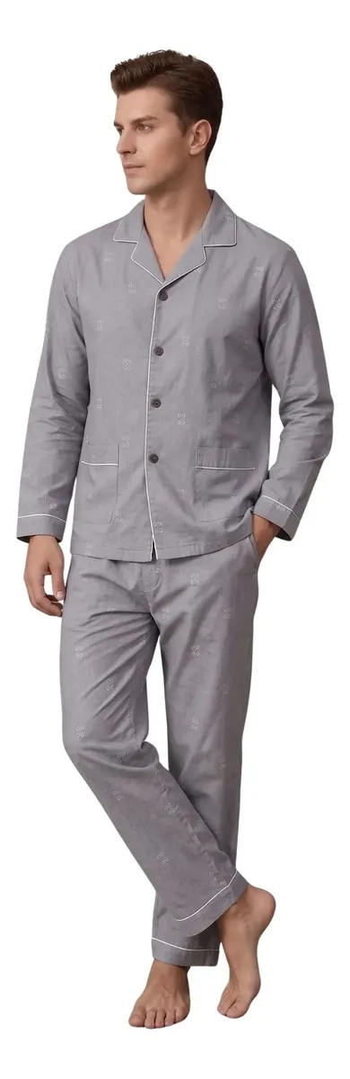 PIJAMA HOMBRE TALLAS GRANDES ALGODON PREMIUM. REGALO A PAPA 612 - 4