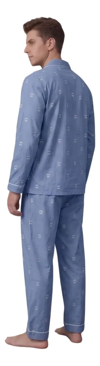 PIJAMA HOMBRE TALLAS GRANDES ALGODON PREMIUM. REGALO A PAPA 612 - 5