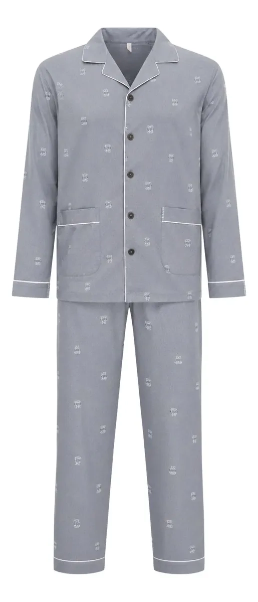 PIJAMA HOMBRE TALLAS GRANDES ALGODON PREMIUM. REGALO A PAPA 612 - 6