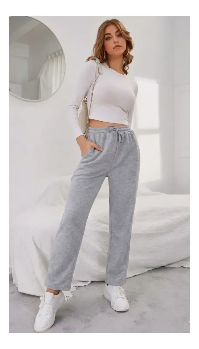 PACK 3 JOGGER BUZO MUJER. PANTALON RECTO FORRO POLAR OFERTA 138 - 6