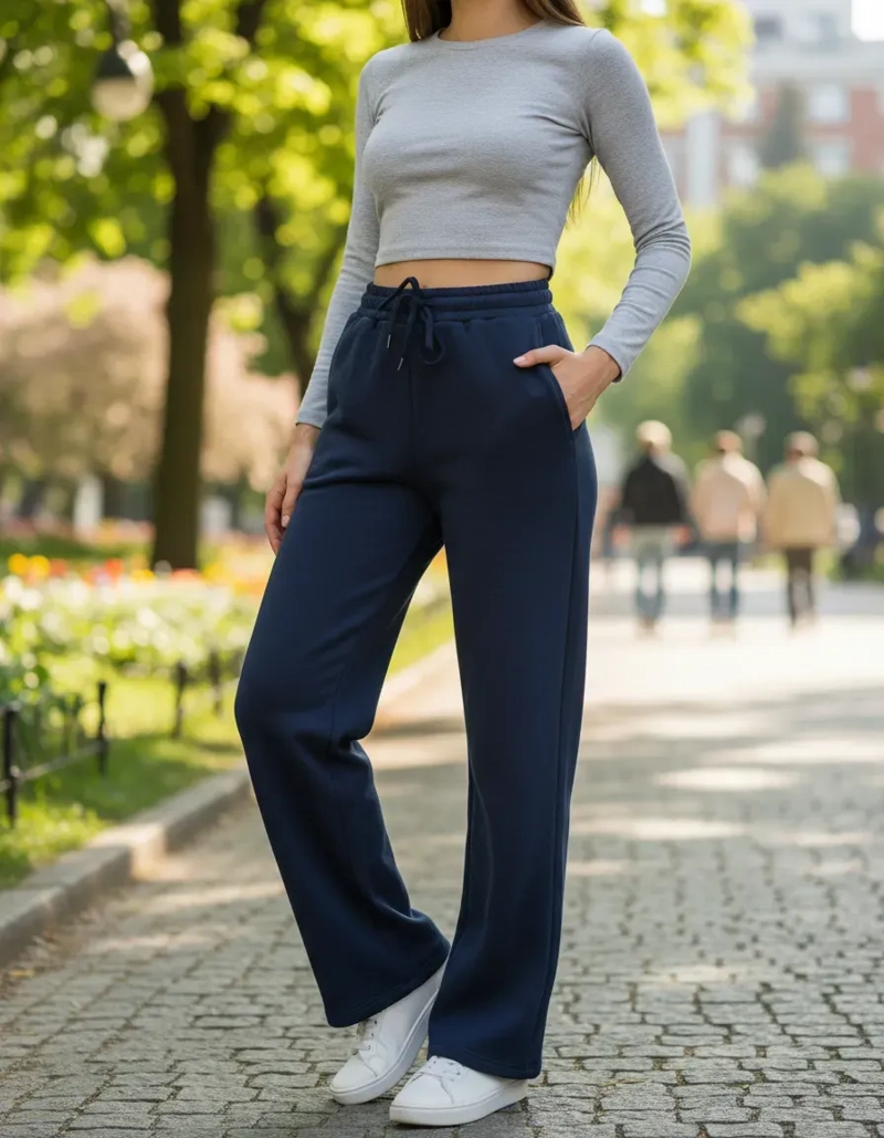 PANTALON JOGGER MUJER RECTO FORRO INTERIOR CORDERITO. GRUESO 8675 - 1