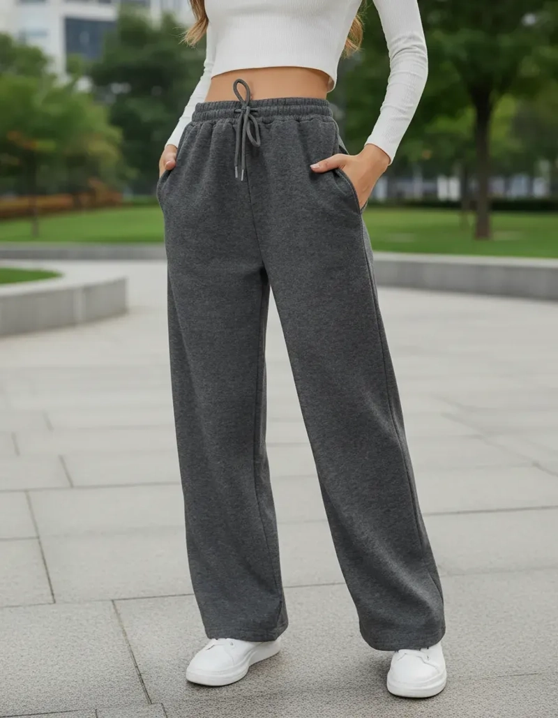 PANTALON JOGGER MUJER RECTO FORRO INTERIOR CORDERITO. GRUESO 8675 - 1