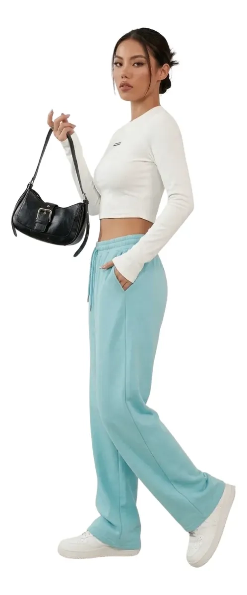 PANTALON JOGGER MUJER RECTO FORRO INTERIOR CORDERITO. GRUESO 8675 - 4