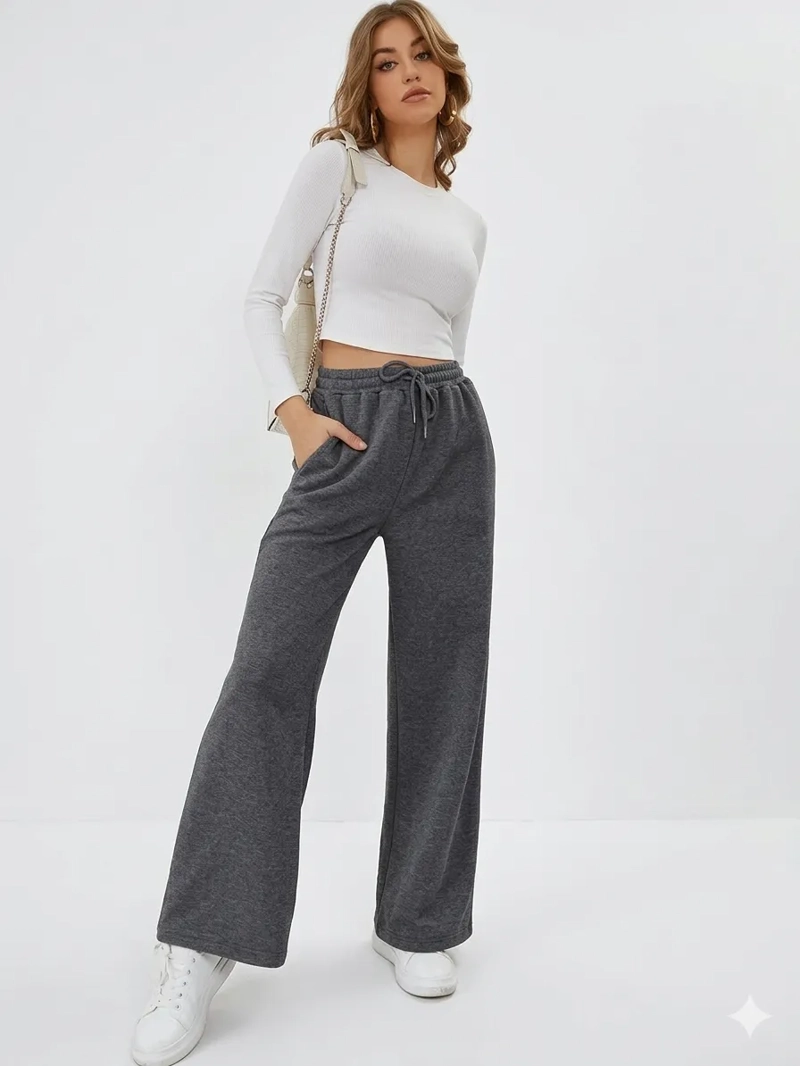 PANTALON JOGGER MUJER RECTO FORRO INTERIOR CORDERITO. GRUESO 8675 - 5