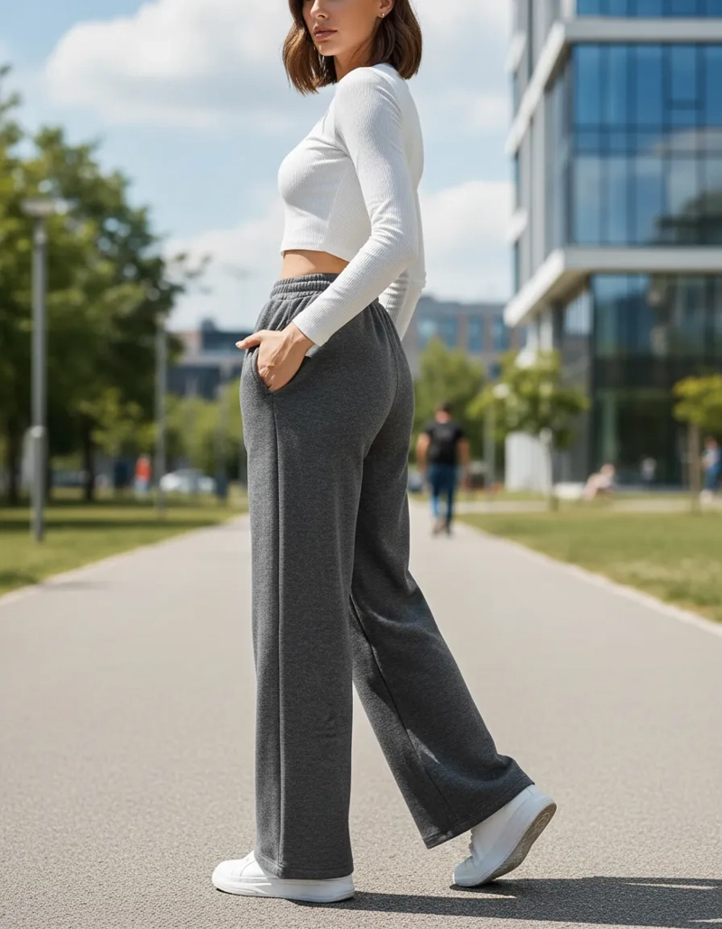 PANTALON JOGGER MUJER RECTO FORRO INTERIOR CORDERITO. GRUESO 8675 - 6
