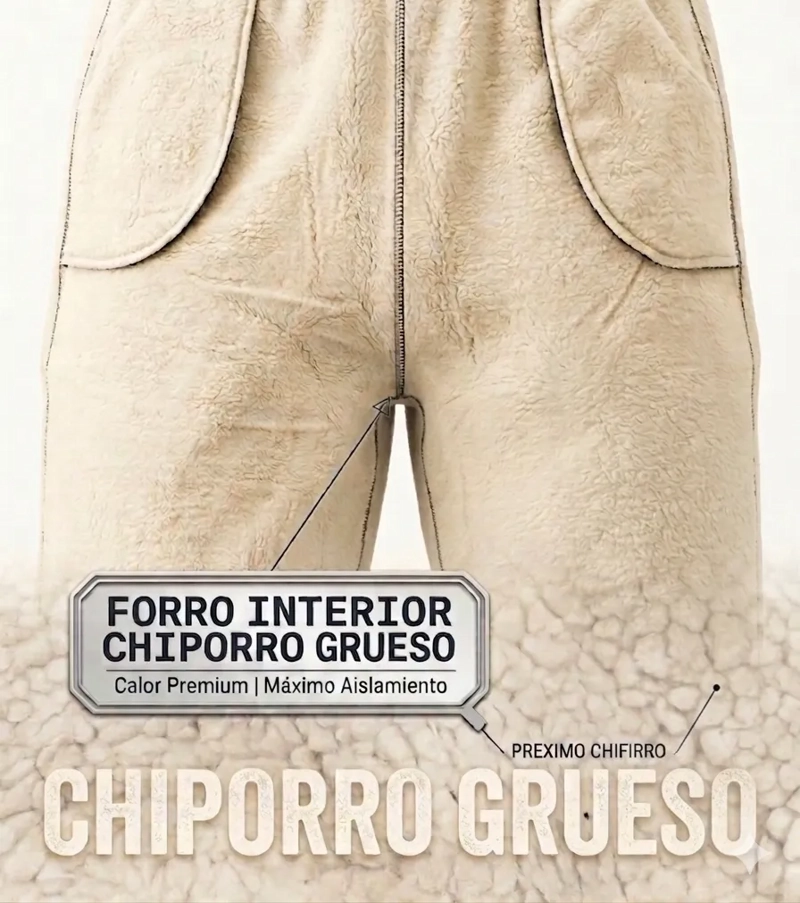 PANTALON JOGGER MUJER RECTO FORRO INTERIOR CORDERITO. GRUESO 8675 - 6
