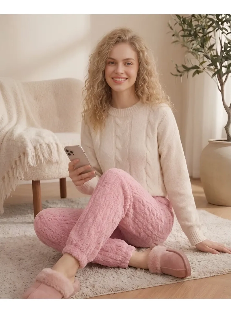 PIJAMA PANTALON DE DORMIR POLAR INVIERNO MUJER, HOMBRE 1085 - 3