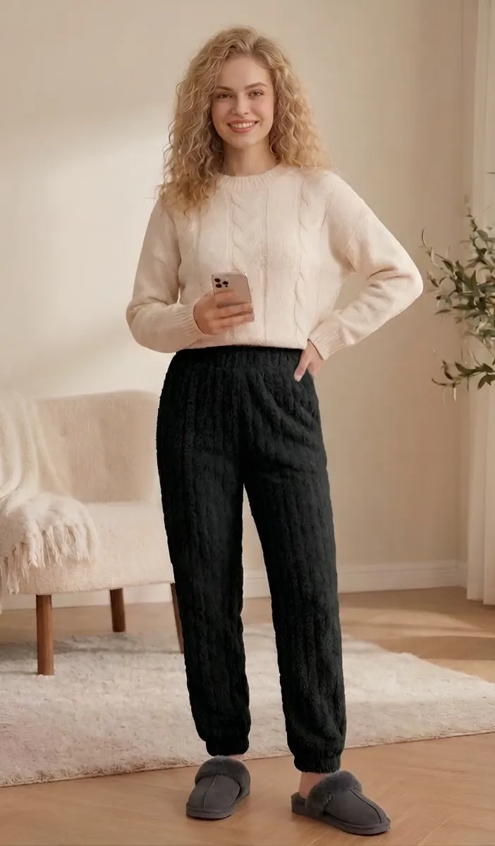 PIJAMA PANTALON DE DORMIR POLAR INVIERNO MUJER, HOMBRE 1085 - 4