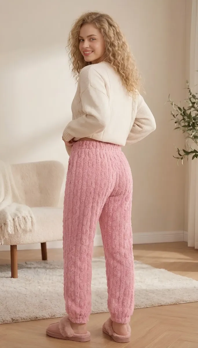 PIJAMA PANTALON DE DORMIR POLAR INVIERNO MUJER, HOMBRE 1085 - 4