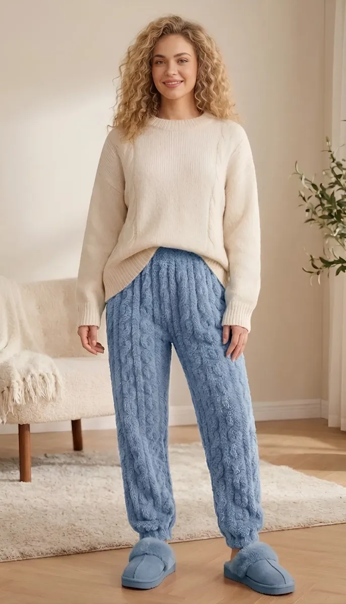 PIJAMA PANTALON DE DORMIR POLAR INVIERNO MUJER, HOMBRE 1085 - 5