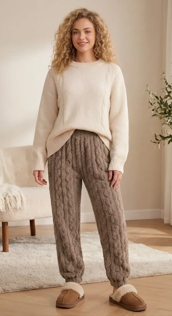 PIJAMA PANTALON DE DORMIR POLAR INVIERNO MUJER, HOMBRE 1085 - 5