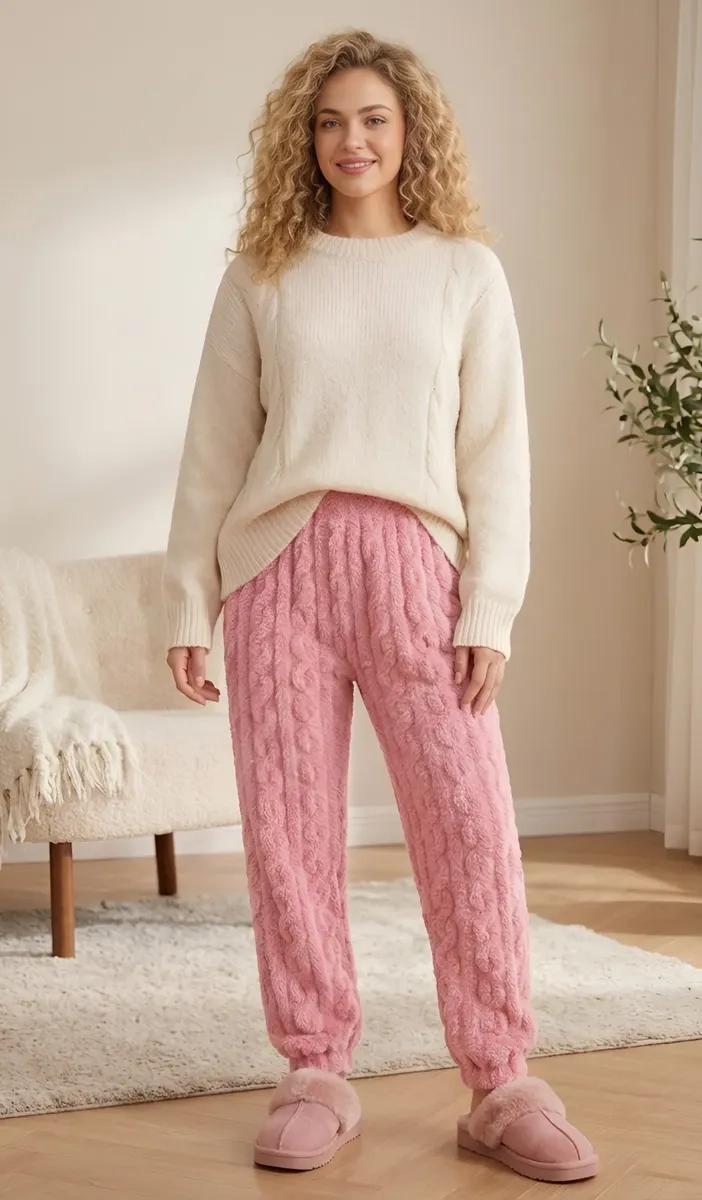 PIJAMA PANTALON DE DORMIR POLAR INVIERNO MUJER, HOMBRE 1085 - 5