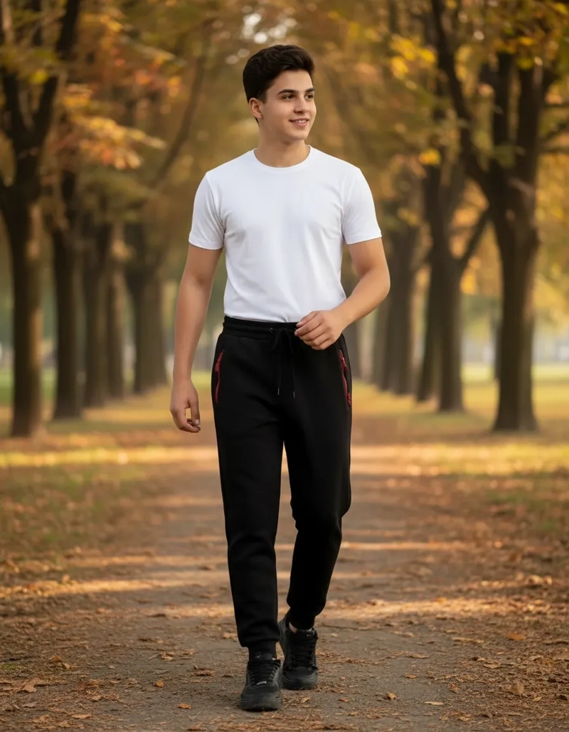 PANTALON JOGGER JUVENIL, NIÑO. FORRO PIEL, TERMICO INVIERNO 0791 - 1