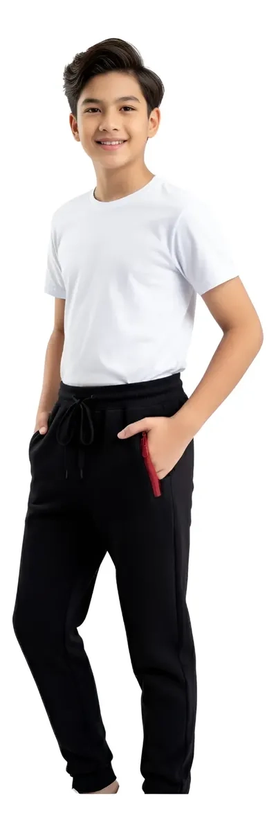 PANTALON JOGGER JUVENIL, NIÑO. FORRO PIEL, TERMICO INVIERNO 0791 - 2